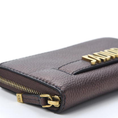 Christian Dior Metallic Calfskin J'adior Voyageur Wallet Noisette 5 of 9