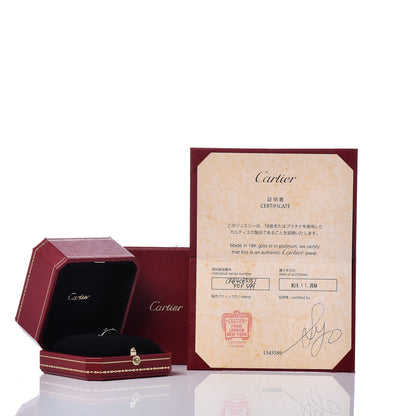 Cartier 18K White Gold 3.5mm LOVE Wedding Band Ring 51 5.75 5 of 5