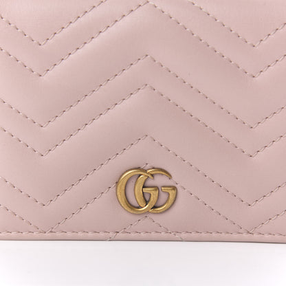 Gucci Calfskin Matelasse GG Marmont Card Case Perfect Pink 9 of 10