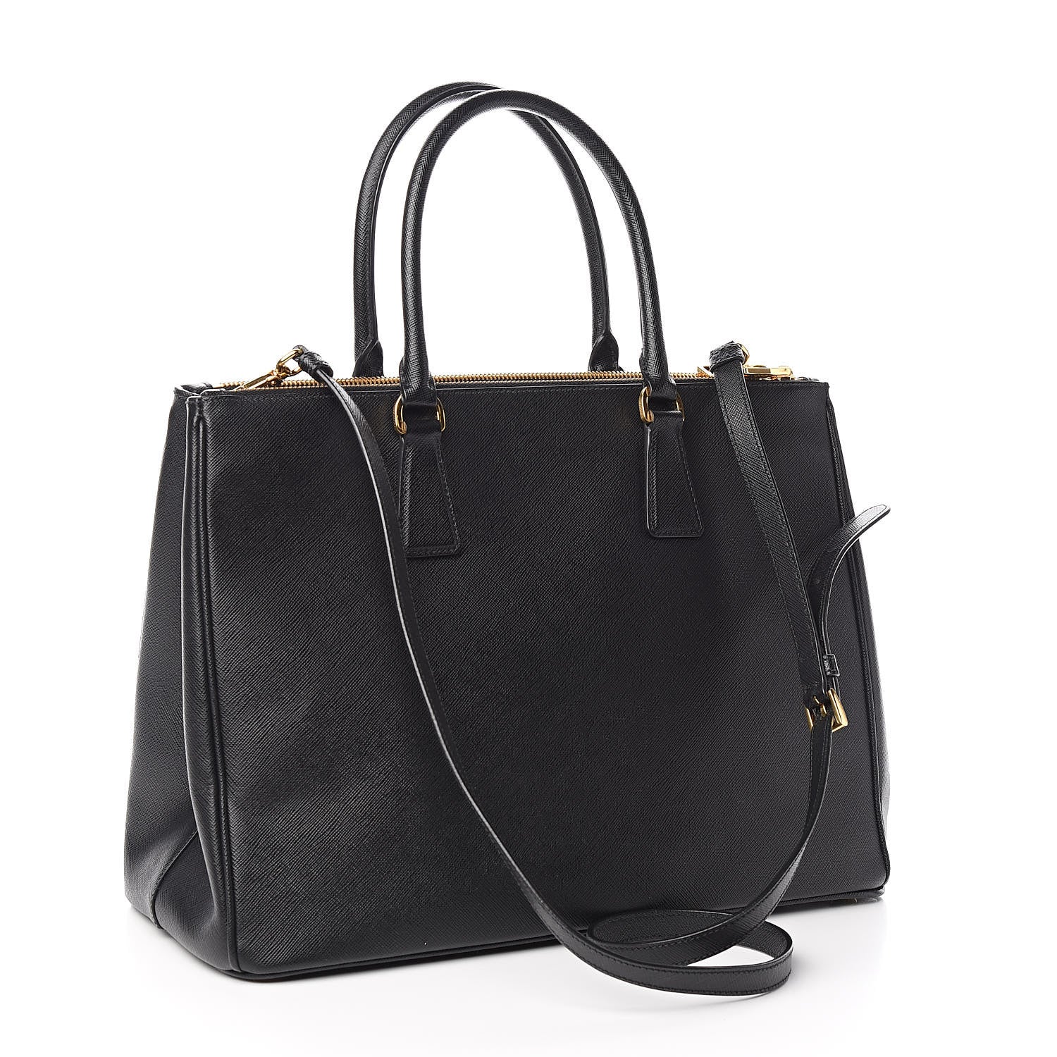 Prada Saffiano Large Galleria Double Zip Tote Black 3 of 9