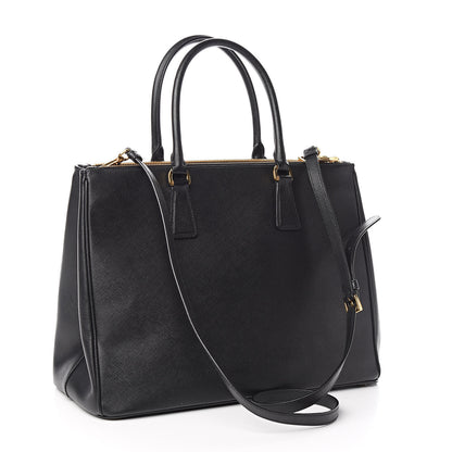 Prada Saffiano Large Galleria Double Zip Tote Black 3 of 9