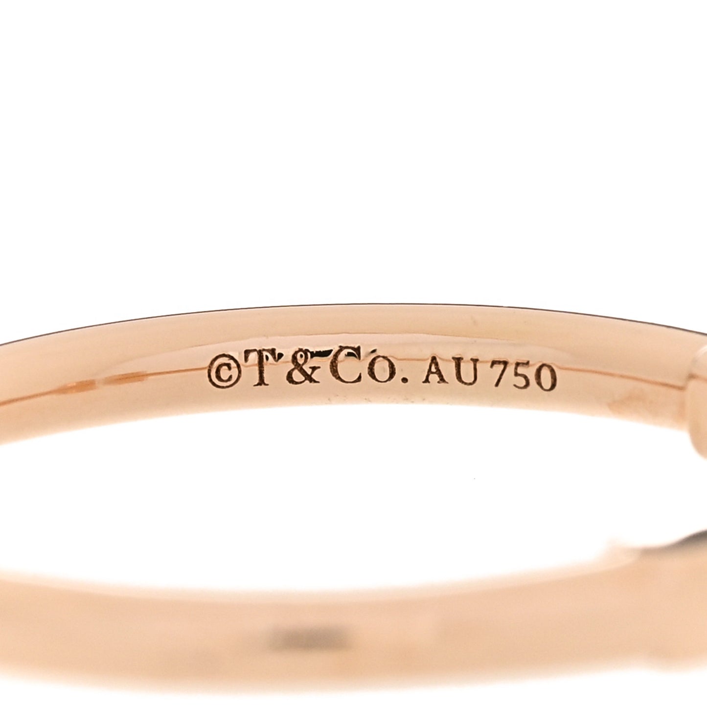 18K Rose Gold T Wire Ring 50 5.25