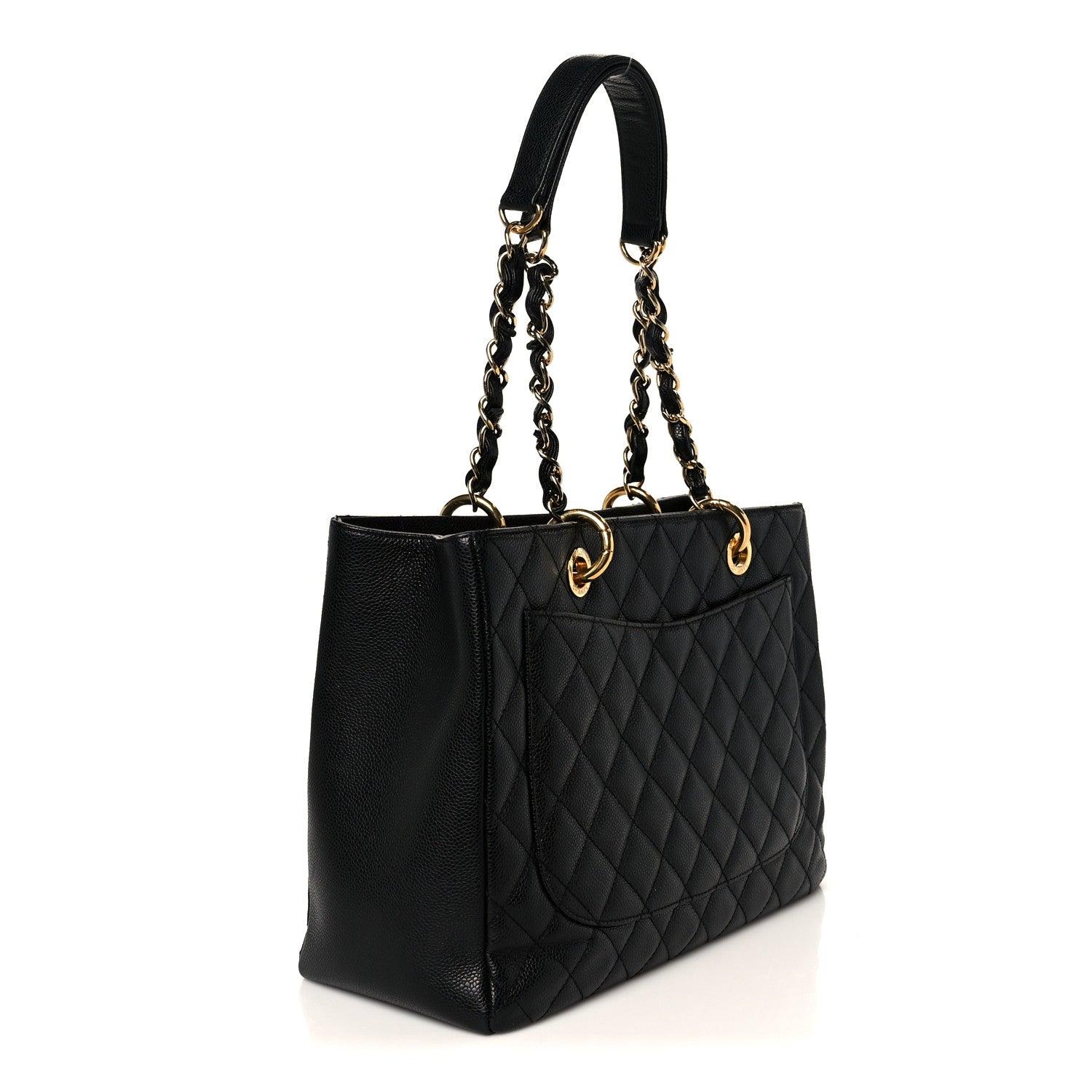 Chanel Caviar Quilted Grand Shopping Tote GST Black 3 of 10
