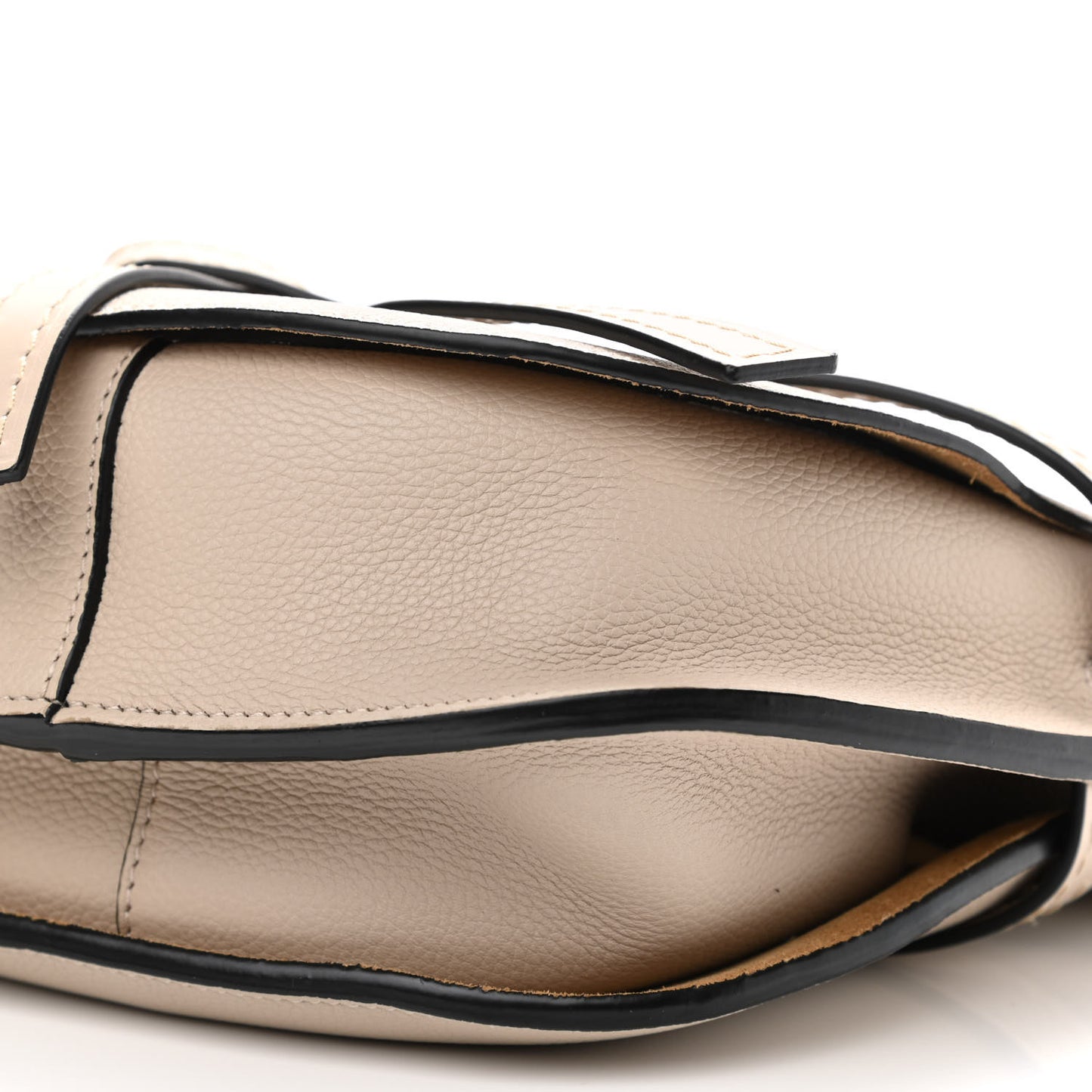 Grained Calfskin Small Gate Crossbody Bag Light Oat