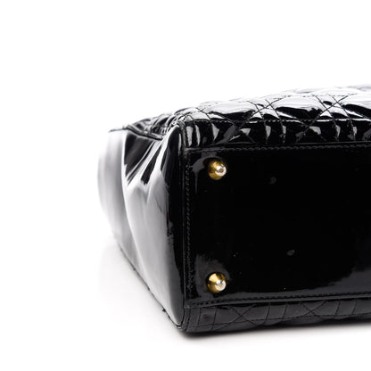 Christian Dior Patent Cannage Large Lady Dior Black 8 of 10