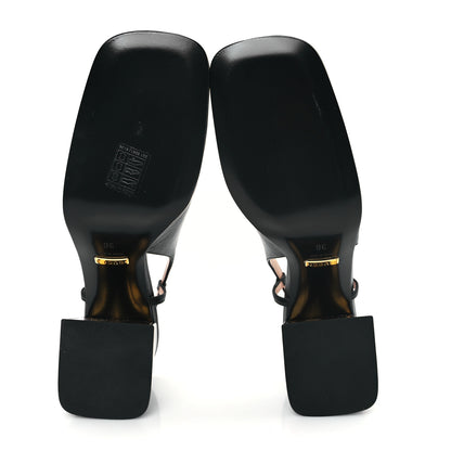 Gucci Malaga Kid Horsebit 75mm Slingback Pumps 36 Black 5 of 8