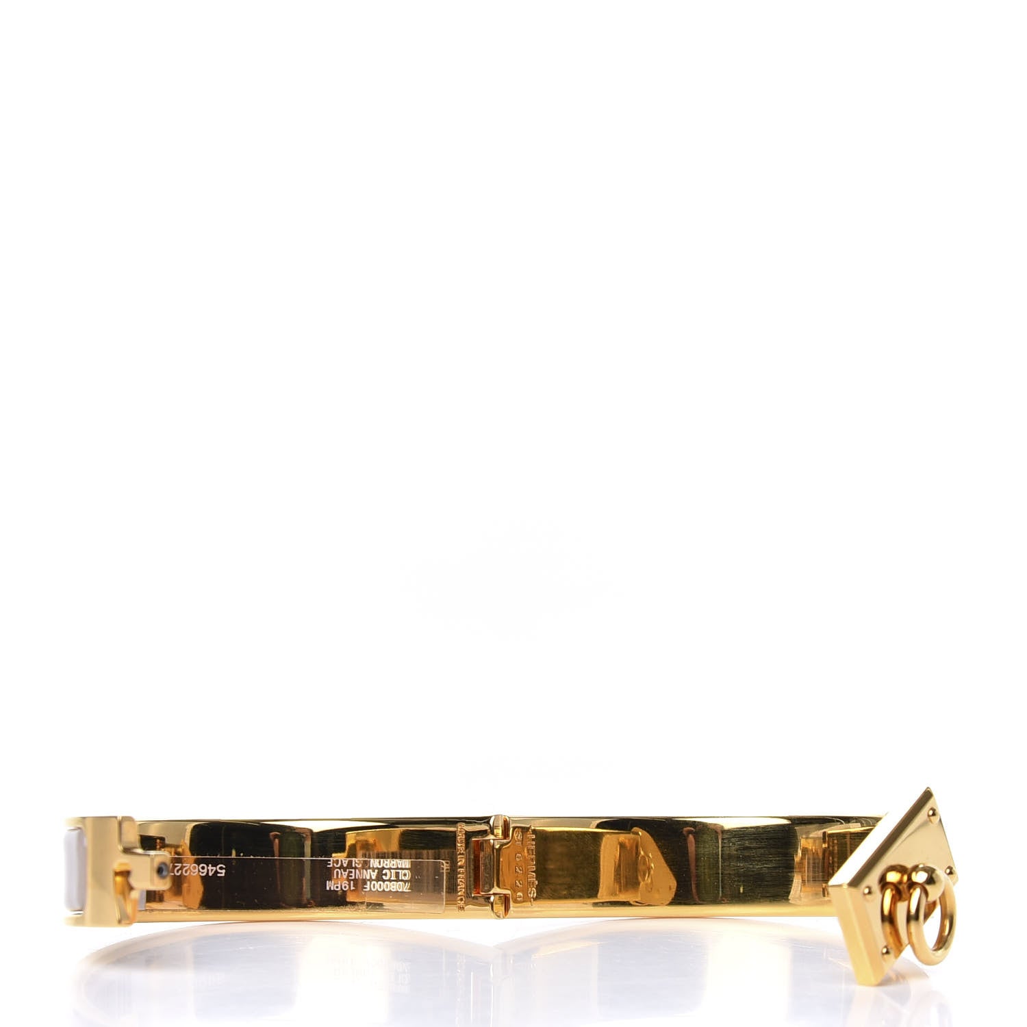 Hermes Enamel Clic Anneau Bracelet PM Marron Glace 6 of 8