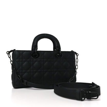 Christian Dior Ultra Matte Calfskin Cannage Medium Lady D-Joy Black 4 of 9