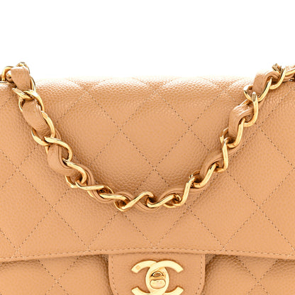 Chanel Caviar Quilted XL Jumbo Single Flap Beige 8 of 13