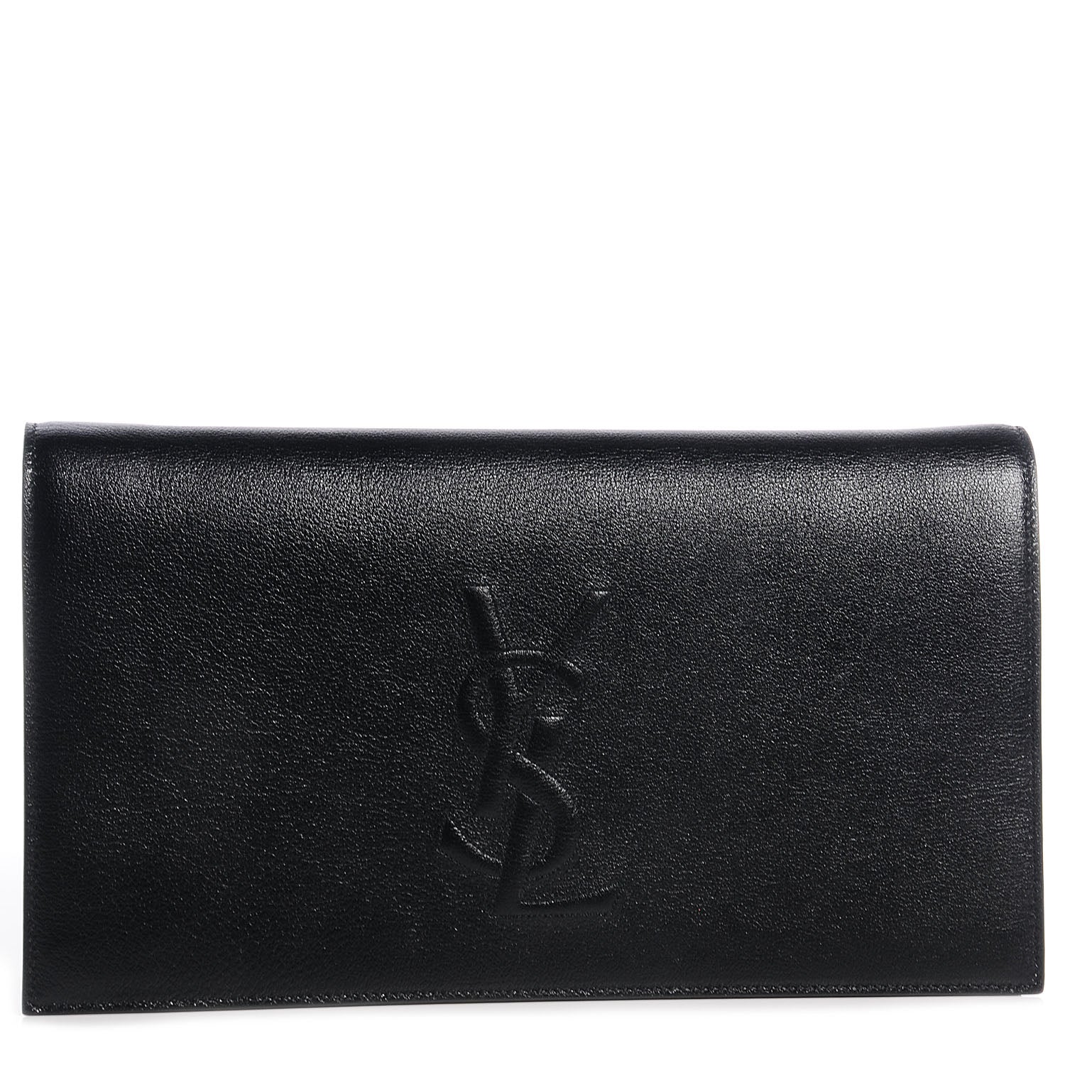 Saint Laurent Calfskin Monogram Large Belle De Jour Clutch Black 1 of 7