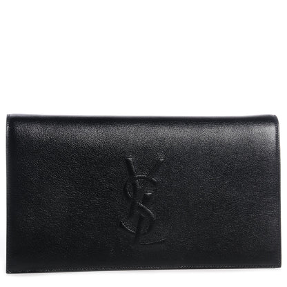 Saint Laurent Calfskin Monogram Large Belle De Jour Clutch Black 1 of 7