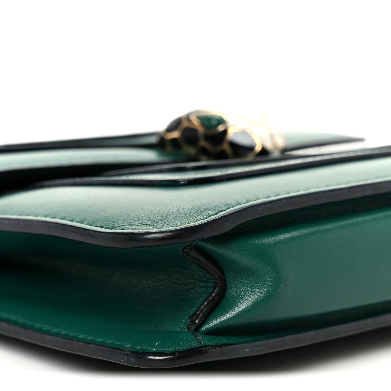 Bulgari Calfskin Small Serpenti Forever Snake Strap Crossbody Bag Emerald Green 10 of 11