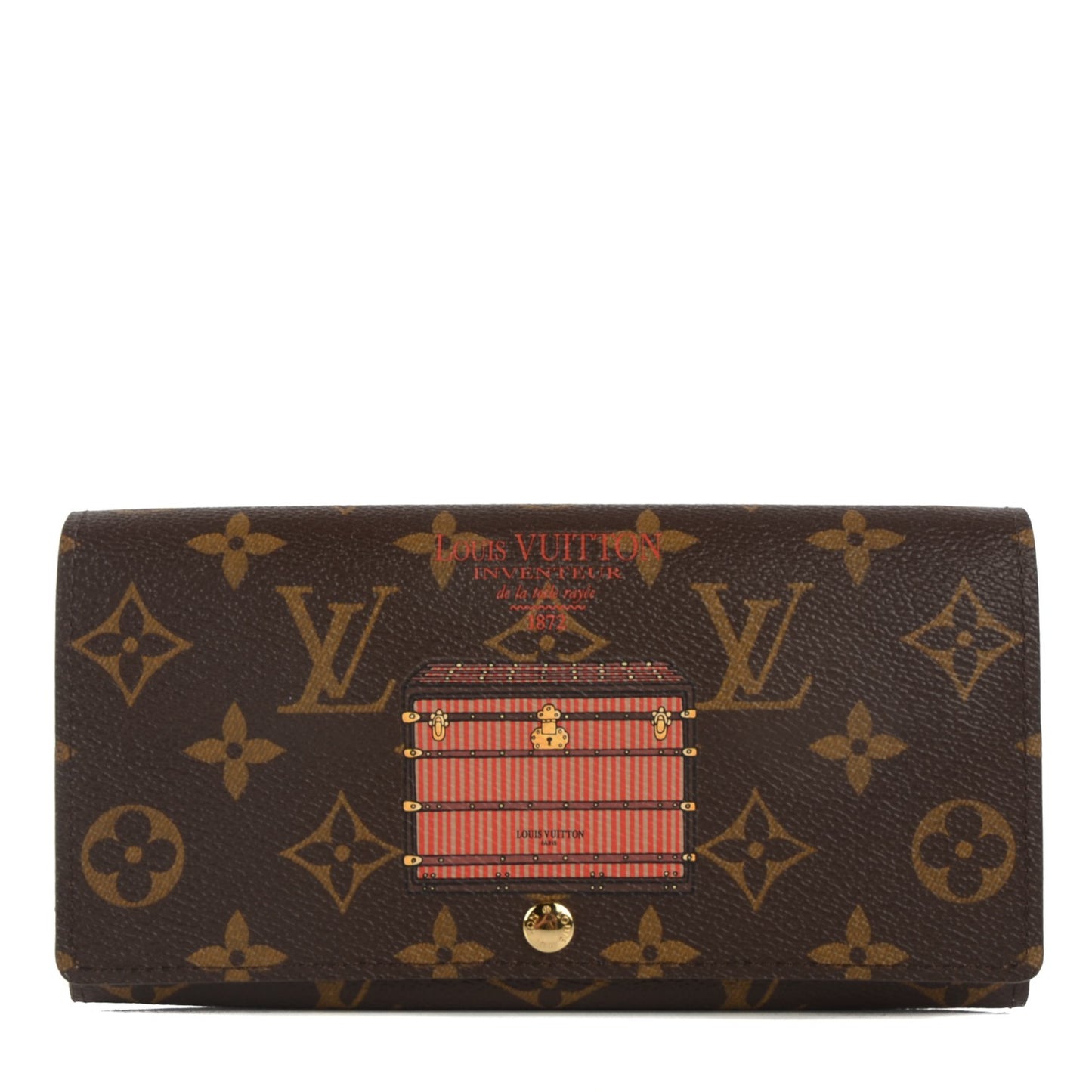 Monogram Trunks and Locks Sarah Wallet