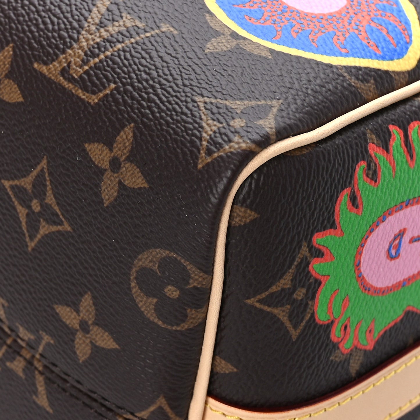 LV X YK Monogram Embroidered My Eternal Soul Speedy Bandouliere 25 Multicolor