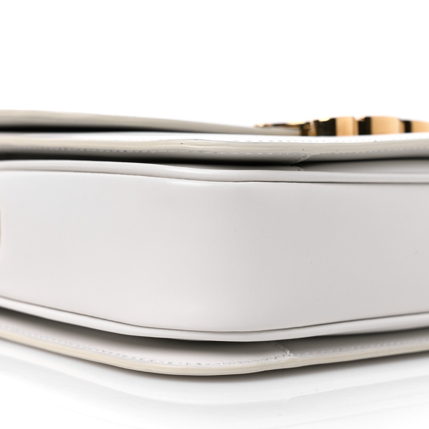 Celine Shiny Calfskin Medium Triomphe White 9 of 10