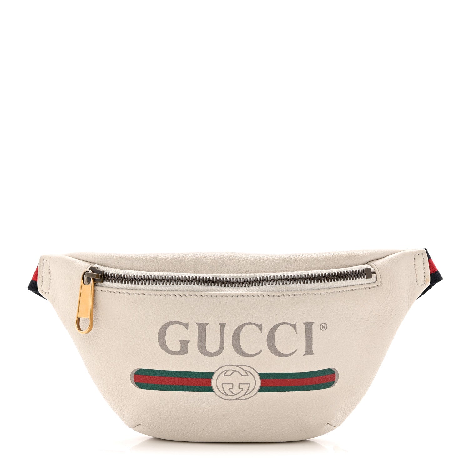 Gucci Grained Calfskin Small Logo Belt Bag White 1 of 10