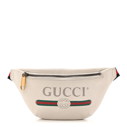 Gucci Grained Calfskin Small Logo Belt Bag White 1 of 10