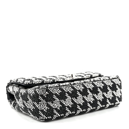 Chanel Satin Crystal Diamante Houndstooth Small Flap Black 4 of 11