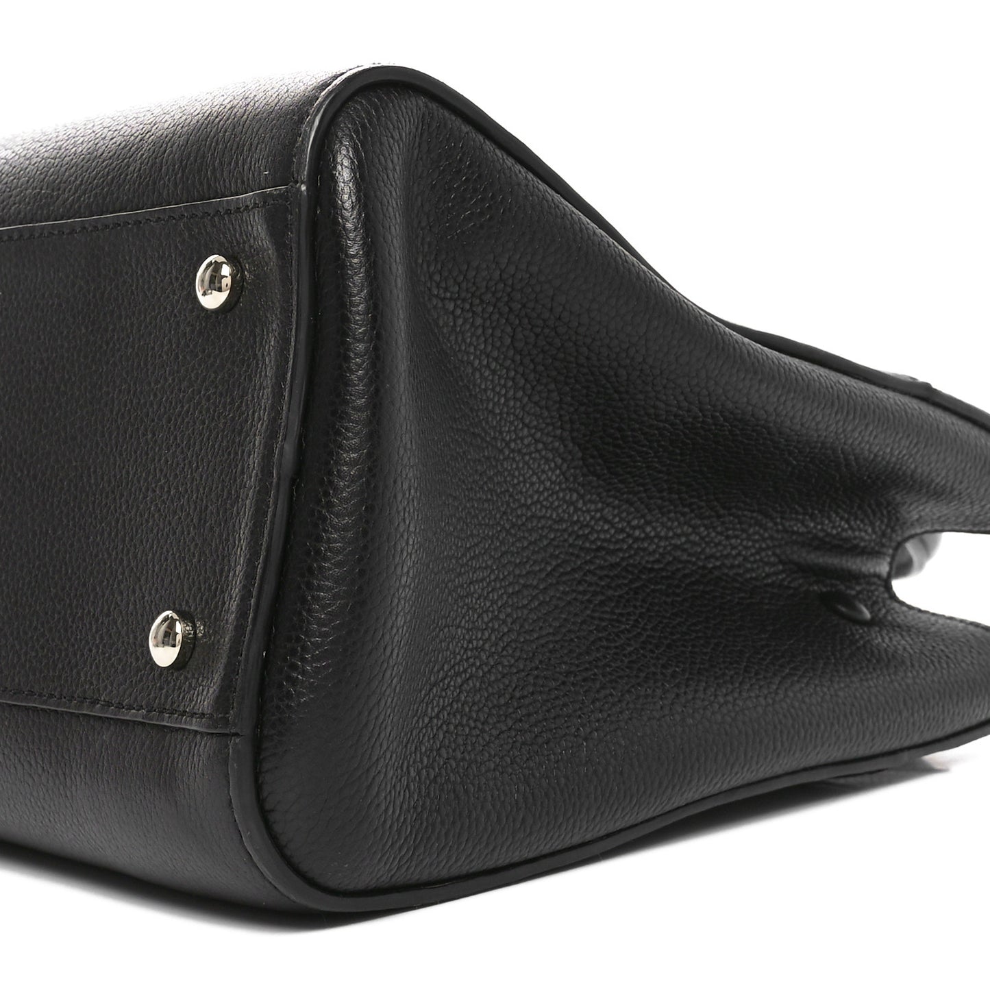 Grained Calfskin Medium Neo Executive Shopper Tote Black