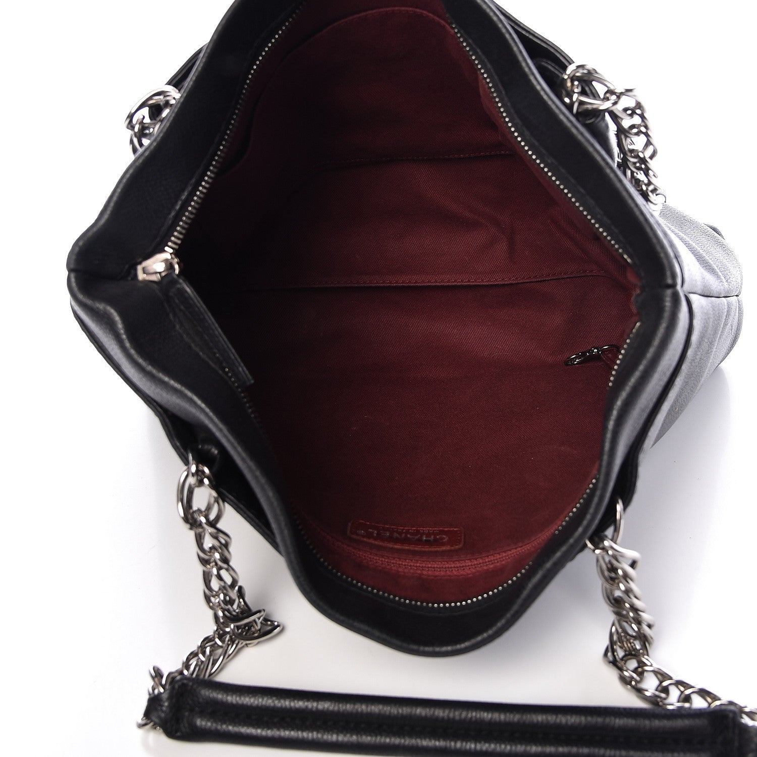 Chanel Caviar Large CC Tuck Tote Black 5 of 15