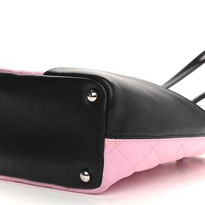 Chanel Calfskin Quilted Medium Cambon Tote Pink Black 9 of 14