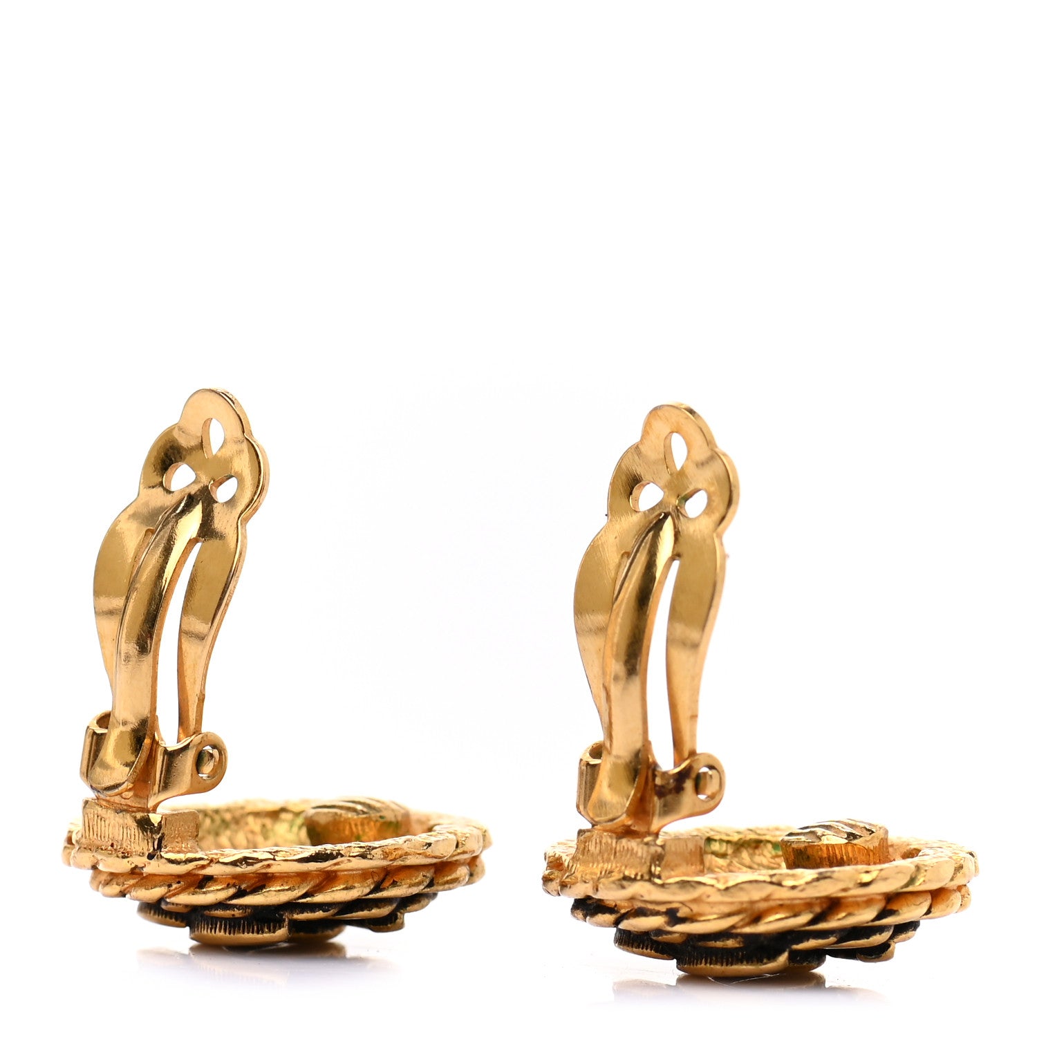 Chanel CC Clip On Earrings Gold 3 of 4