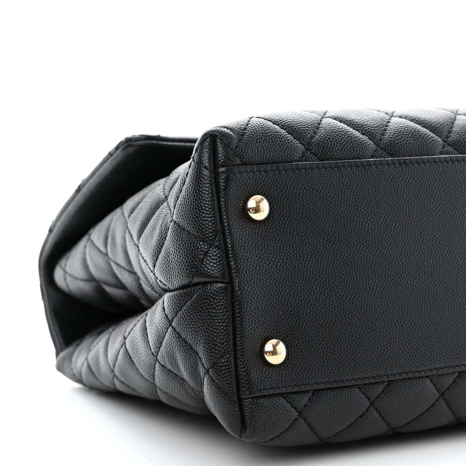 Chanel Caviar Quilted Medium Coco Handle Flap Black 9 of 10