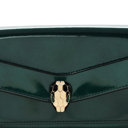 Bulgari Metallic Calfskin Serpenti Forever Wallet Emerald 8 of 9