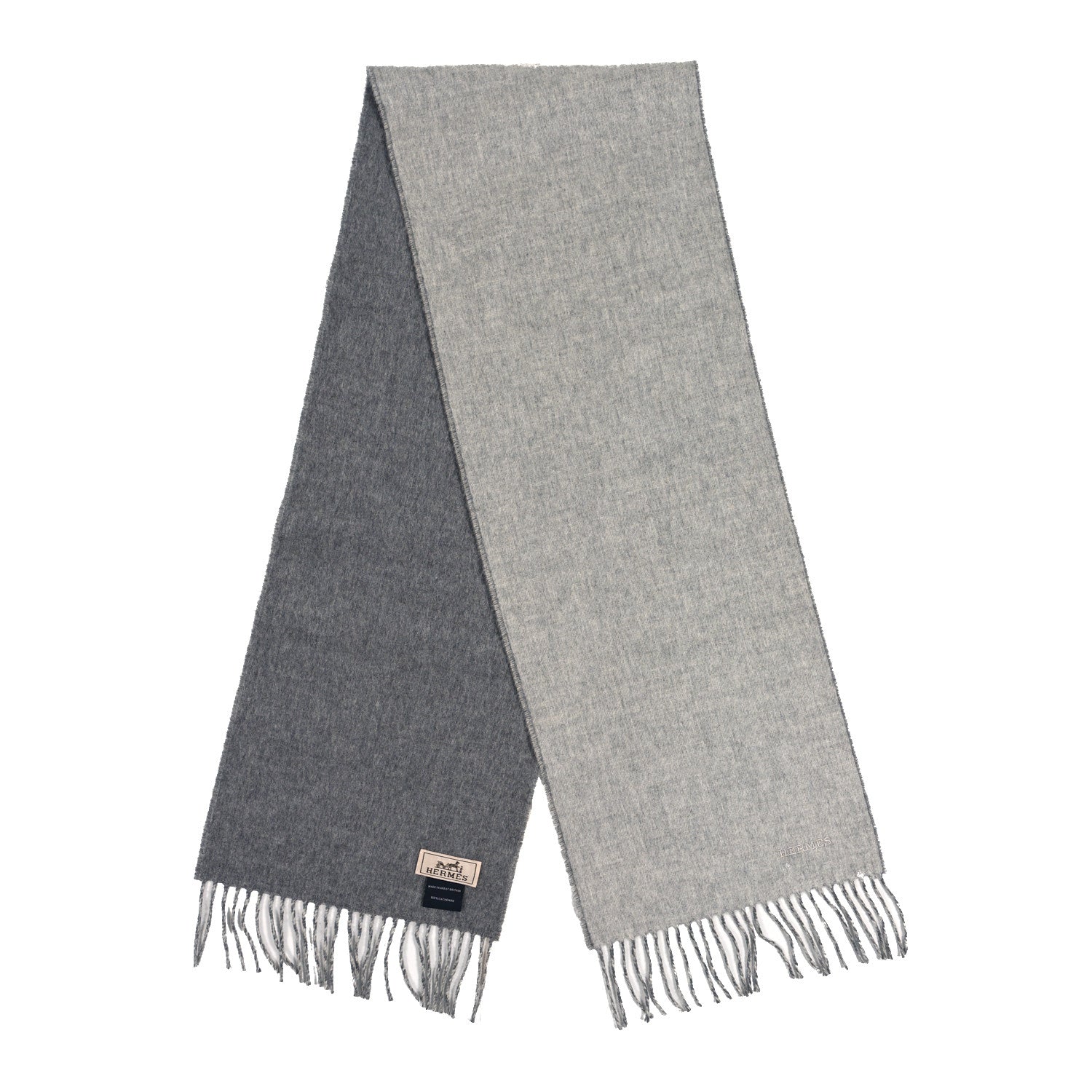 Hermes Cashmere Fringe Scarf 2 of 4