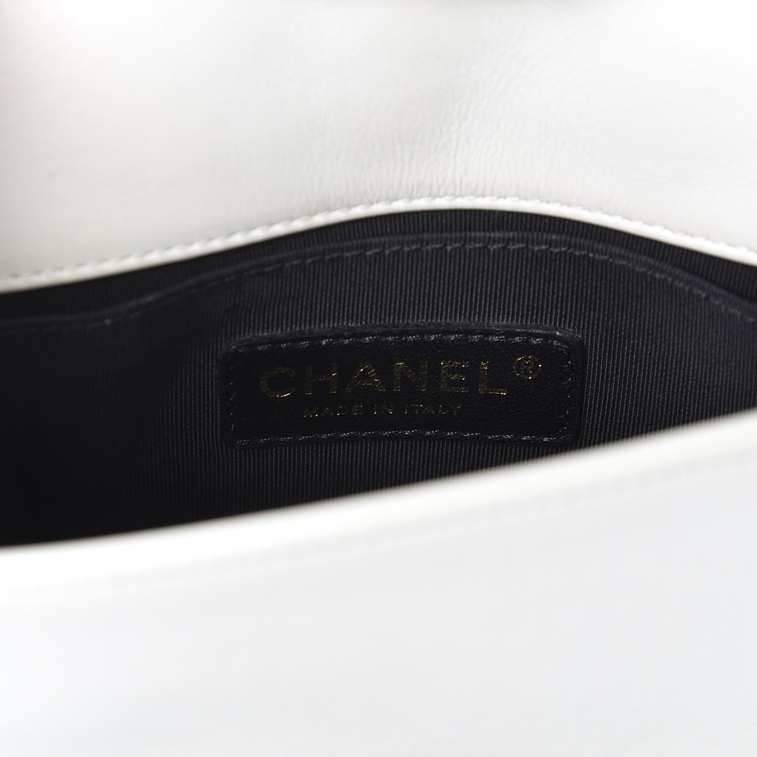Chanel Lambskin Quilted Graphic Mini Flap Bag Black White 7 of 9