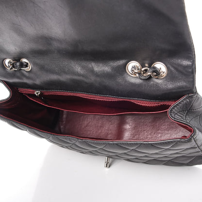 Chanel Lambskin Quilted Jumbo Single Flap Black 5 of 7