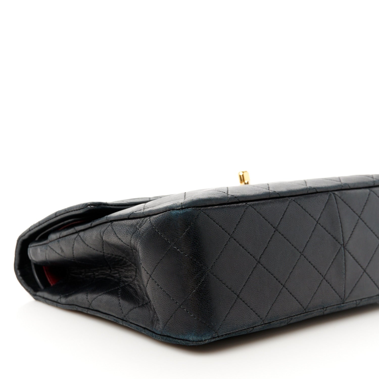 Chanel Lambskin Quilted Medium Double Flap Black 12 of 14