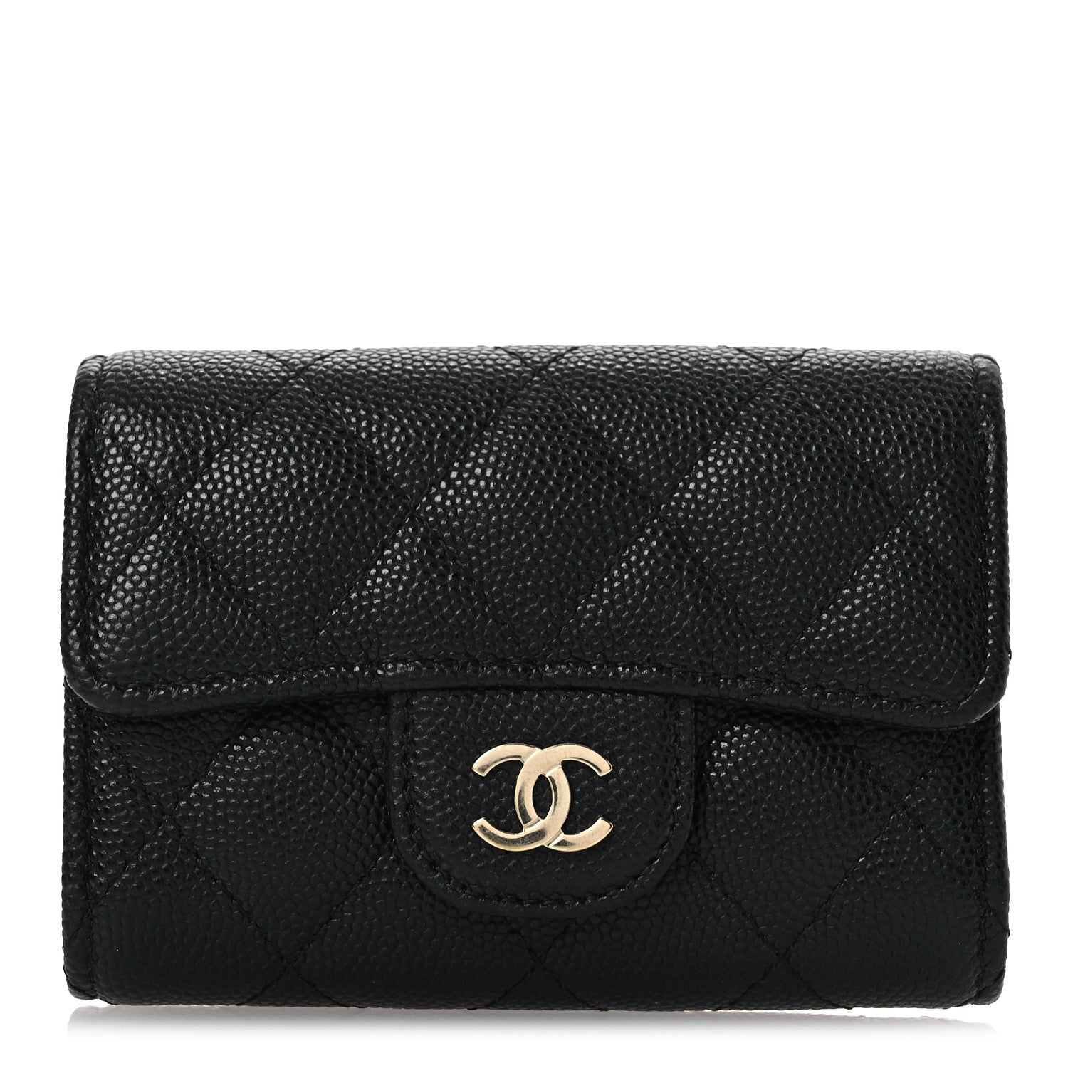 Chanel Caviar Quilted Classic 4 Key Holder Wallet Black 1 of 9