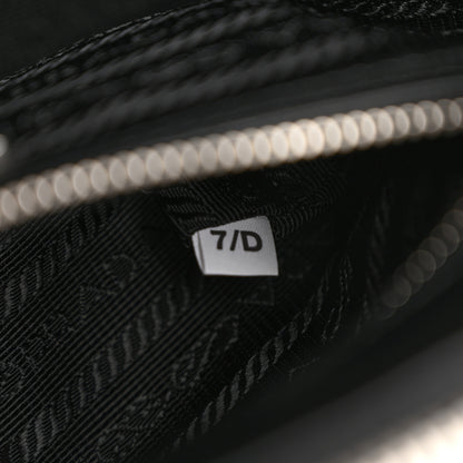 Prada Satin Crystal Mini Galleria Double Zip Tote Black 7 of 10