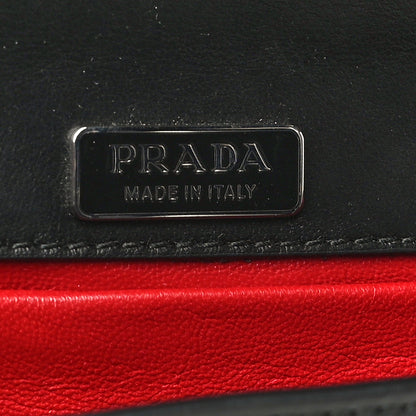 Prada City Calfskin Cahier Chain Wristlet Clutch Black 7 of 18