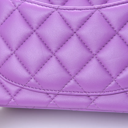 Chanel Lambskin Quilted Mini Square Flap Purple 10 of 11