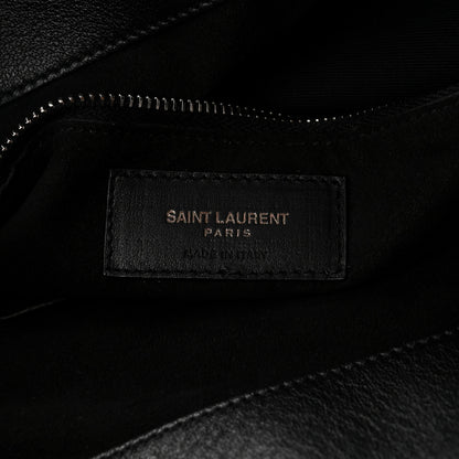 Saint Laurent Calfskin Ring Tote Black Brown 6 of 11