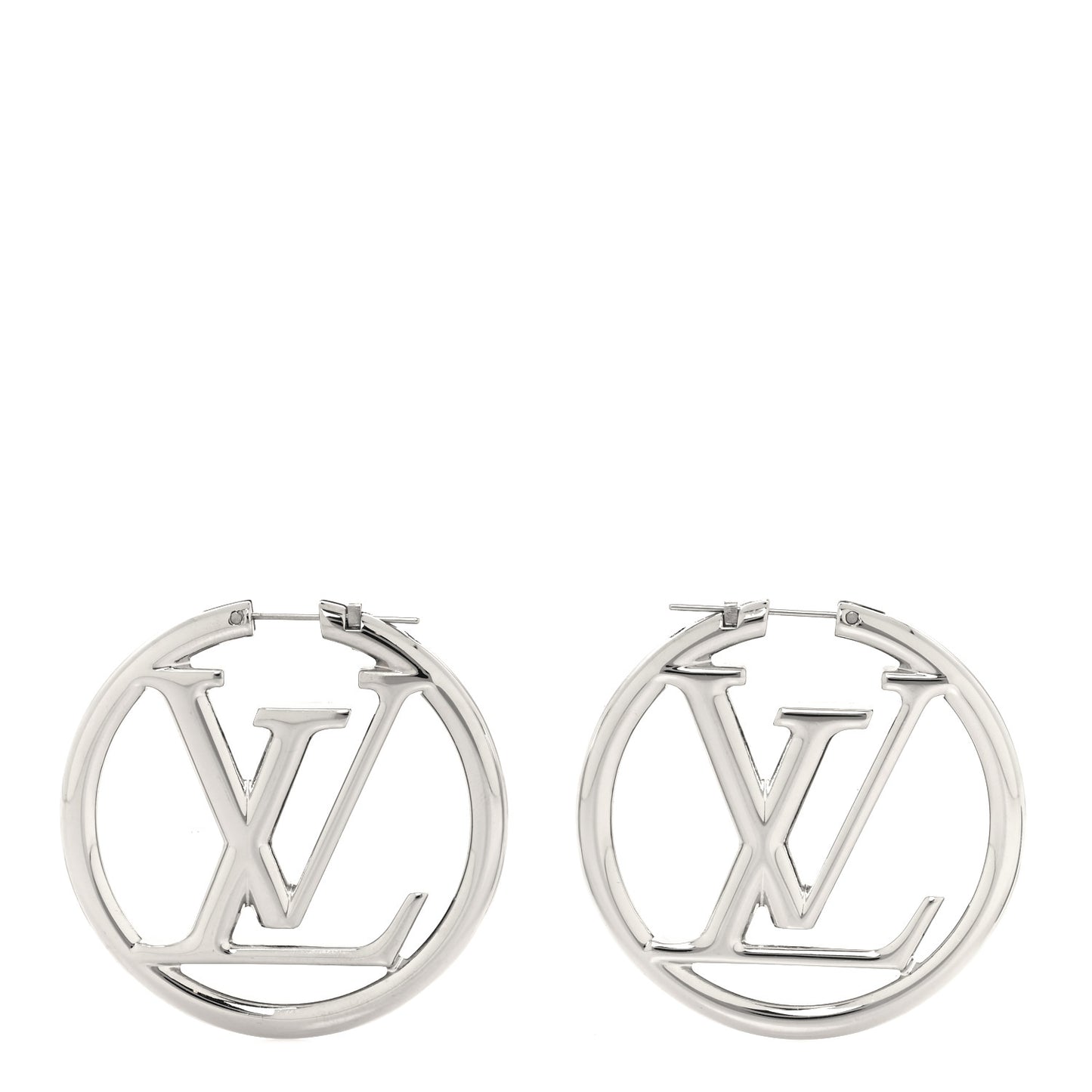 Palladium Louise Hoop Earrings Silver