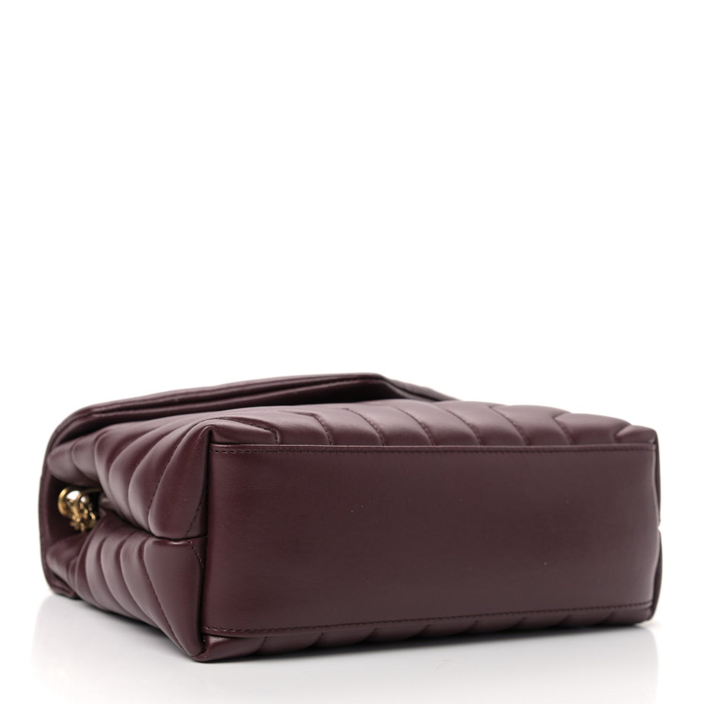 Calfskin Y Quilted Monogram Small Loulou Chain Satchel Dark Legion Red