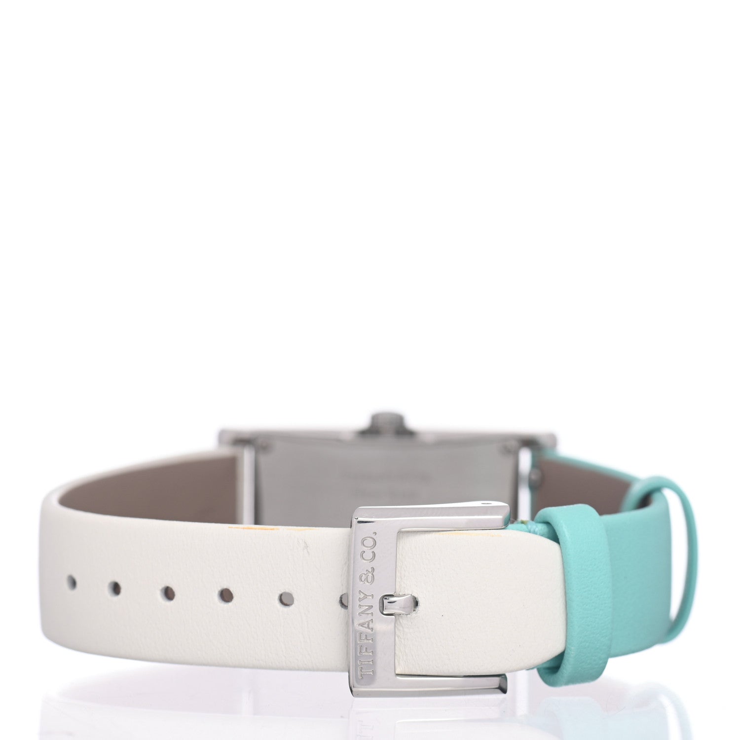 Tiffany Stainless Steel Calfskin 22mm East West 2-Hand Quartz Watch Tiffany Blue 3 of 5