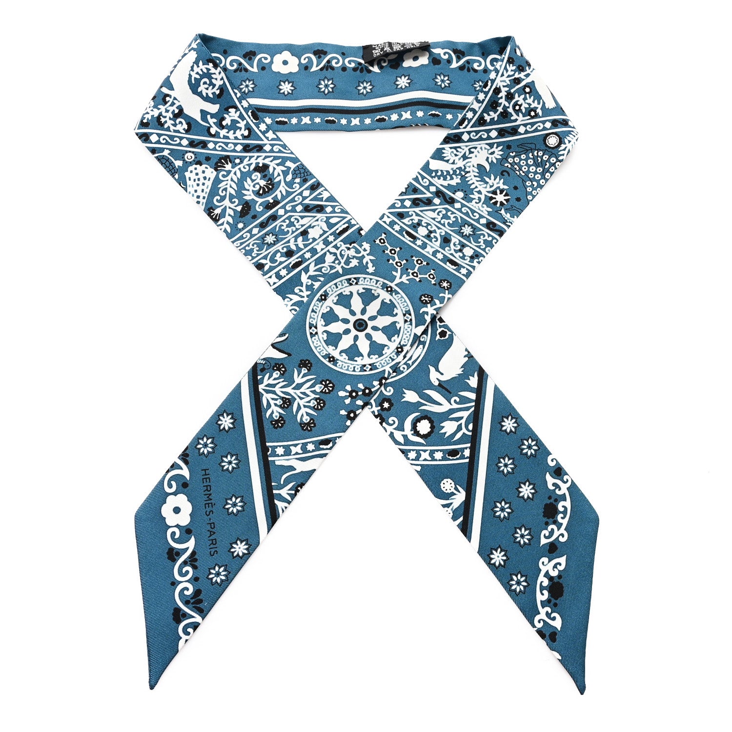 Hermes Silk Peuple Du Vent Bandana Twilly 1 of 4