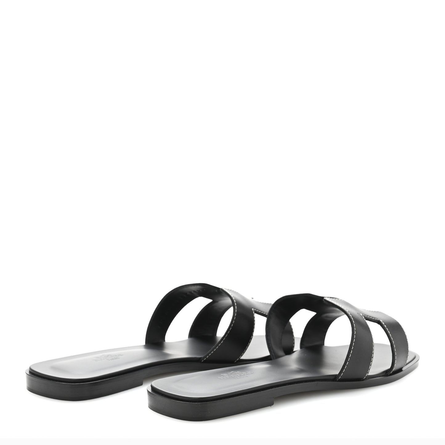 Box Calfskin Oran Sandals 41 Black