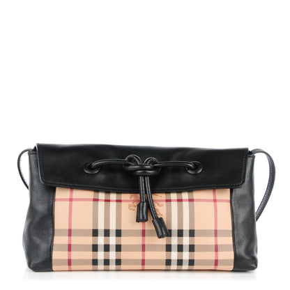 Burberry Haymarket Check Small Leah Black 1 of 7