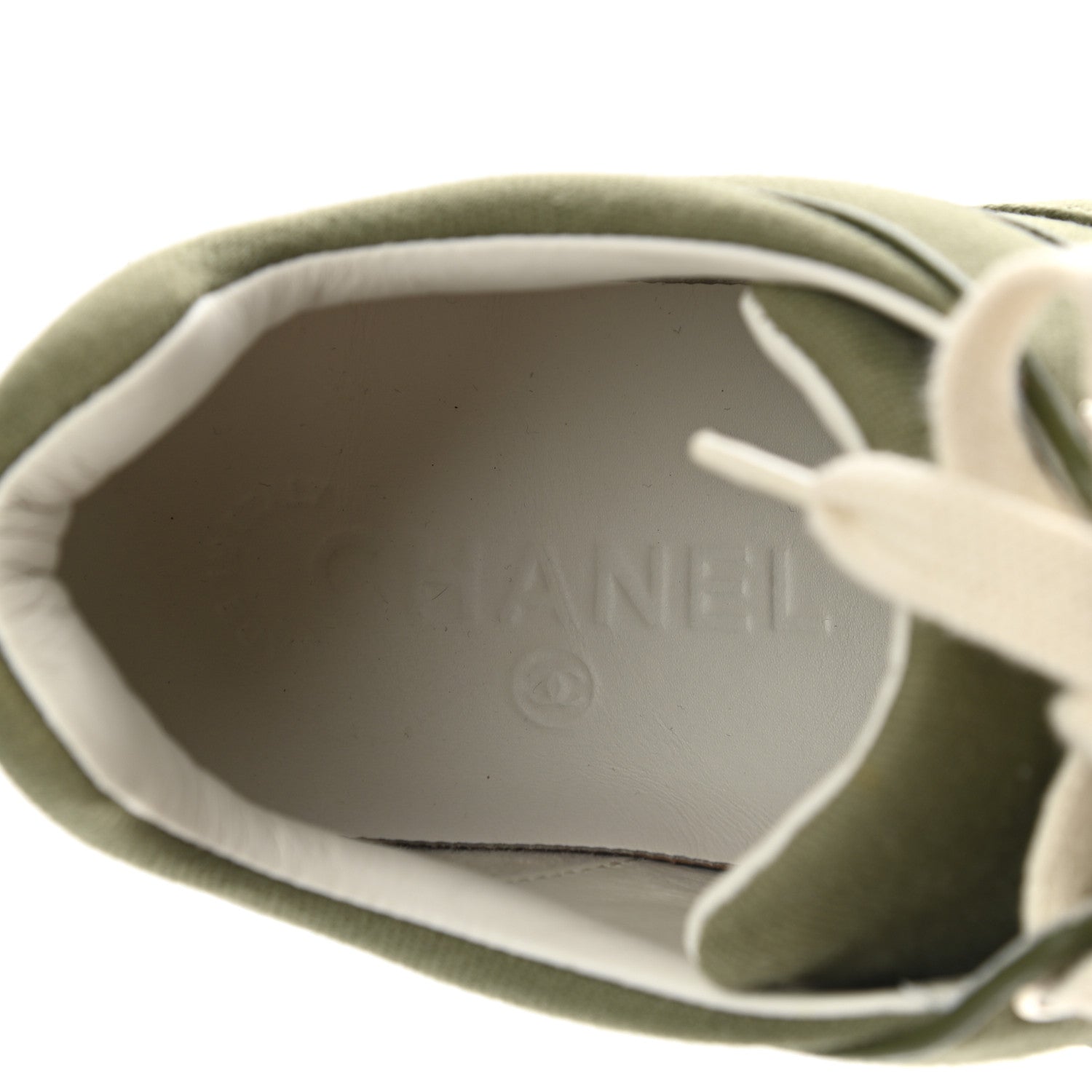 Chanel Canvas Womens Sneakers 39 Green 7 of 8