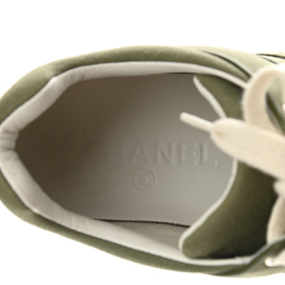 Chanel Canvas Womens Sneakers 39 Green 7 of 8