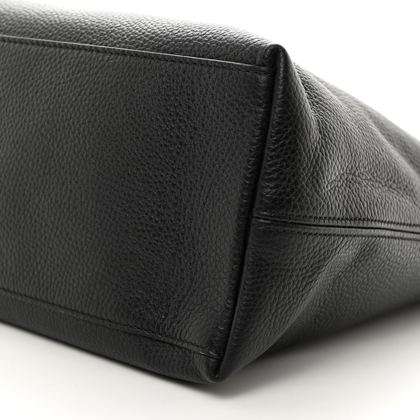 Pebbled Calfskin Medium Soho Chain Shoulder Bag Black