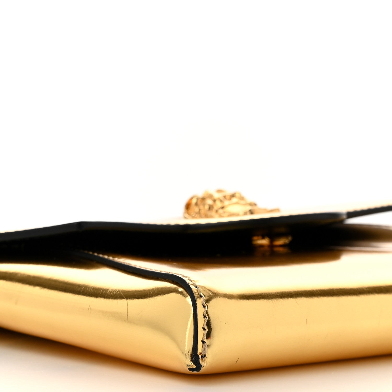Versace Patent Metallic La Medusa Pouch On Chain Gold 8 of 12