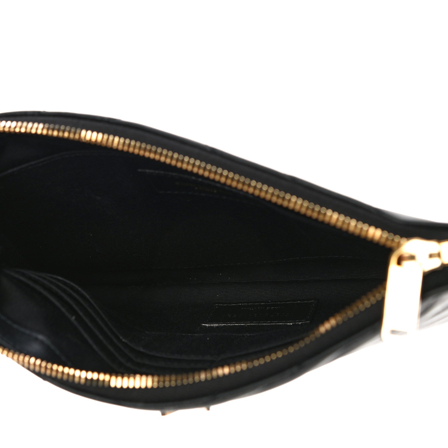 Saint Laurent Calfskin Matelasse Chevron Monogram A5 Wristlet Black 5 of 11