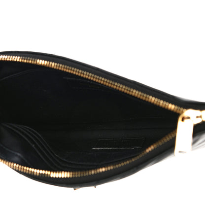 Saint Laurent Calfskin Matelasse Chevron Monogram A5 Wristlet Black 5 of 11