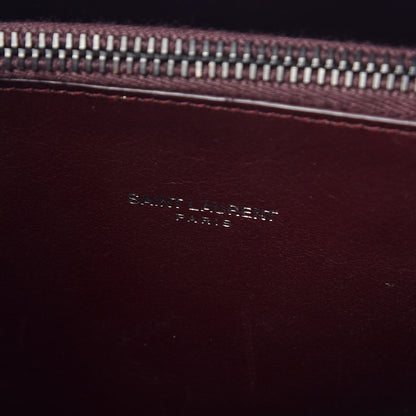 Saint Laurent Grained Calfskin Baby Sac De Jour Amaranto 7 of 10
